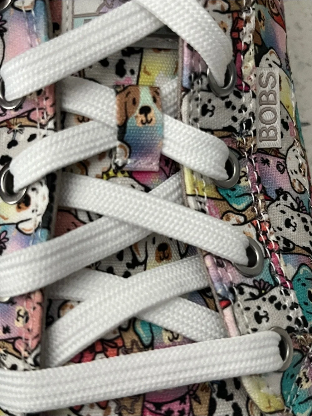 Bobs from Skechers Dogs D Vine White Multicolor Dog Casual Sneakers NEW SZ 9